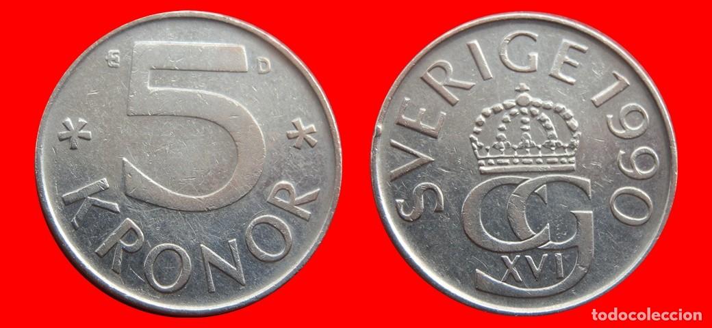 Monedas antiguas de Europa: 5 CORONAS 1990 SUECIA-152968