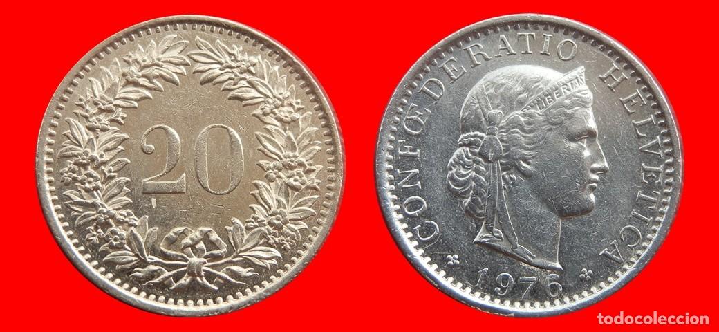 Monedas antiguas de Europa: 20 RAPPEN 1976 SUIZA-152989