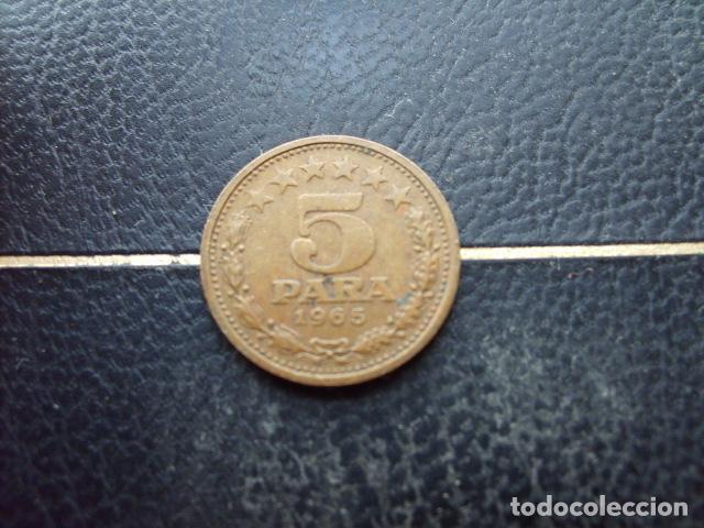 Monedas antiguas de Europa: YUGOSLAVIA 5 PARA 1965 T1