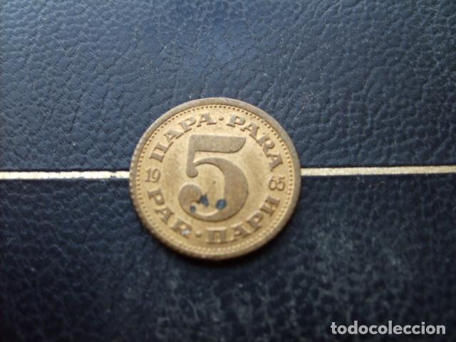 Monedas antiguas de Europa: YUGOSLAVIA 5 PARA 1965 T2