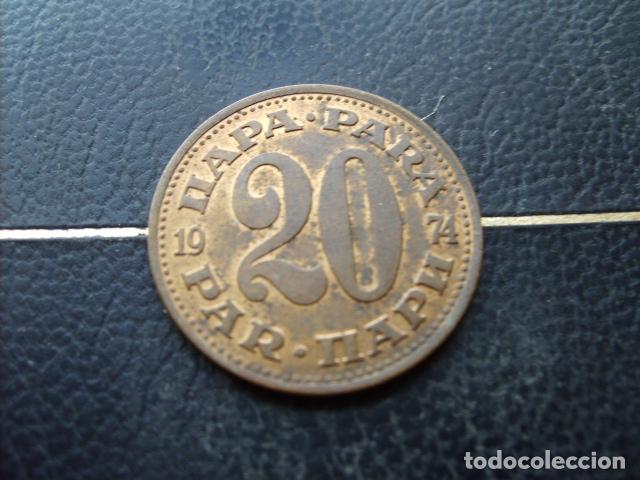 Monedas antiguas de Europa: YUGOSLAVIA 20 PARA 1974