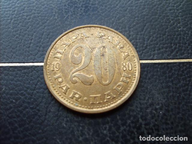 Monedas antiguas de Europa: YUGOSLAVIA 20 PARA 1980