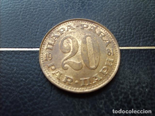 Monedas antiguas de Europa: YUGOSLAVIA 20 PARA 1981