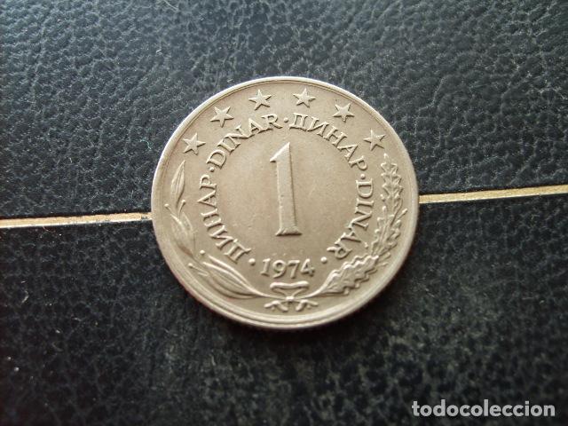 Monedas antiguas de Europa: YUGOSLAVIA 1 DINAR 1974