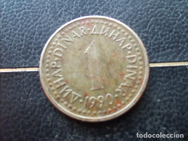 Monedas antiguas de Europa: YUGOSLAVIA 1 DINAR 1990