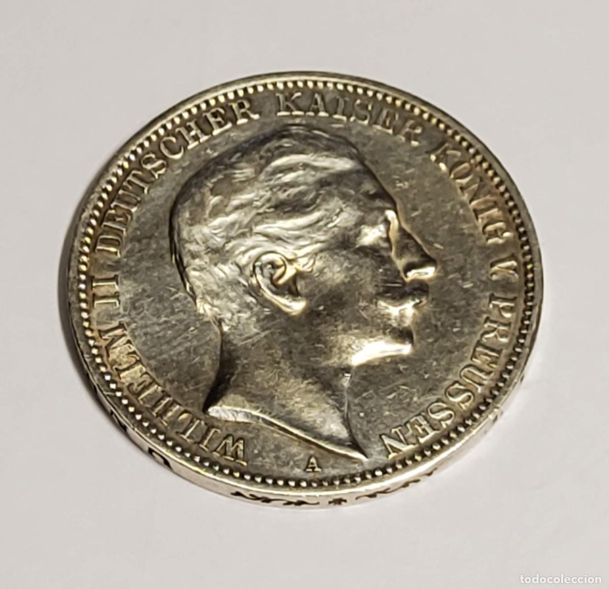 Monedas antiguas de Europa: 3 MARCOS DE PLATA DE ALEMANIA DEL A&Ntilde;O 1910-A.SIN CIRCULAR