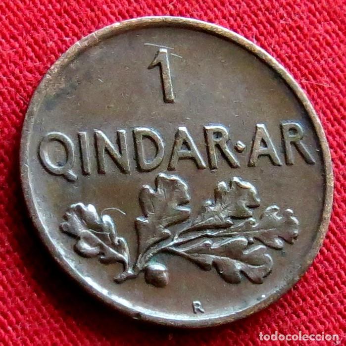 Monedas antiguas de Europa: Albania 1 qindar ar 1935