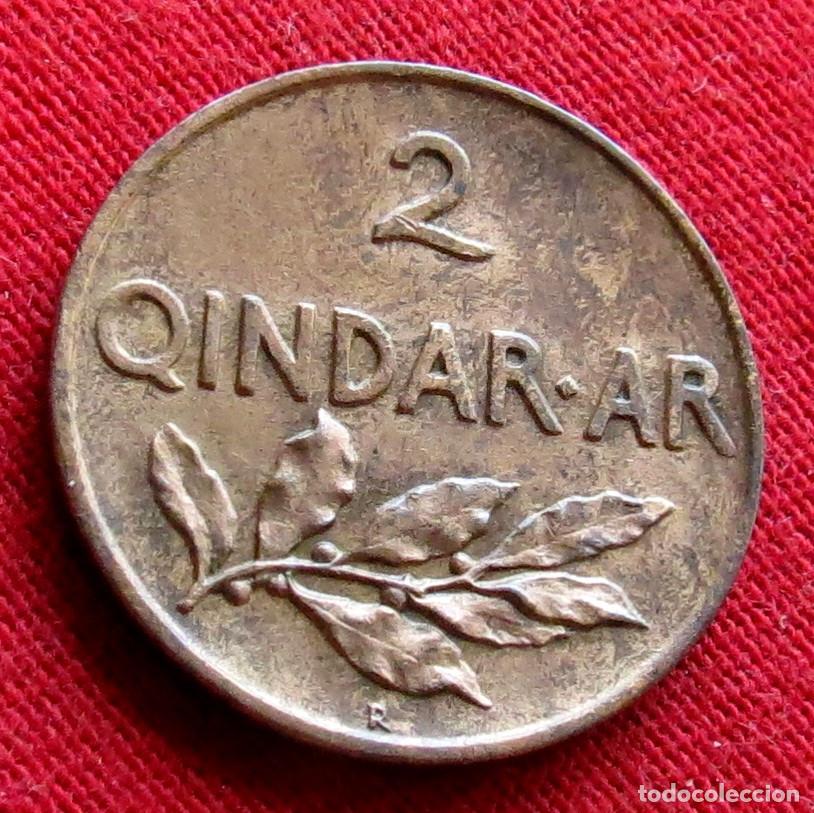 Monedas antiguas de Europa: Albania 2 qindar ar 1935