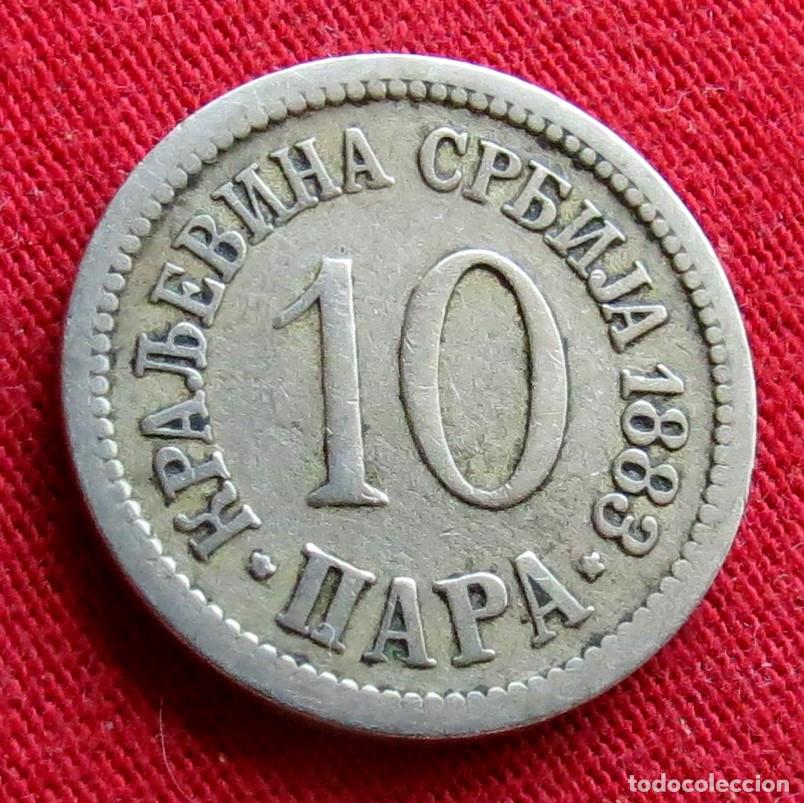 Monedas antiguas de Europa: Serbia 10 para 1883 .