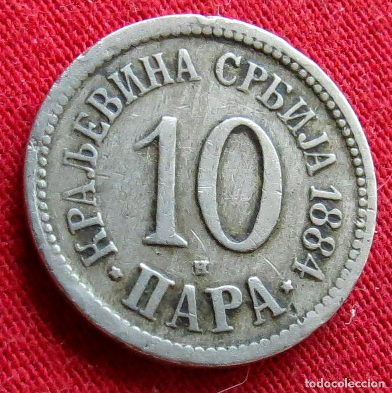 Monedas antiguas de Europa: Serbia 10 para 1884 .