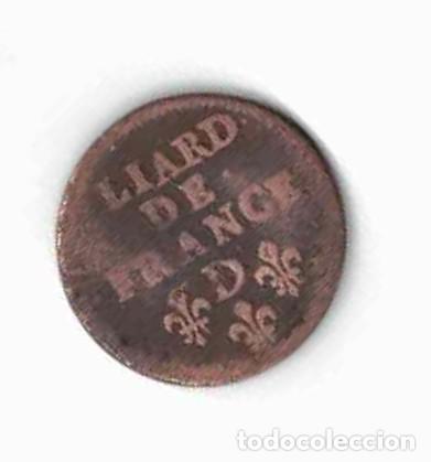 Monedas antiguas de Europa: Moneda 1 Liard de France - Luis XIV