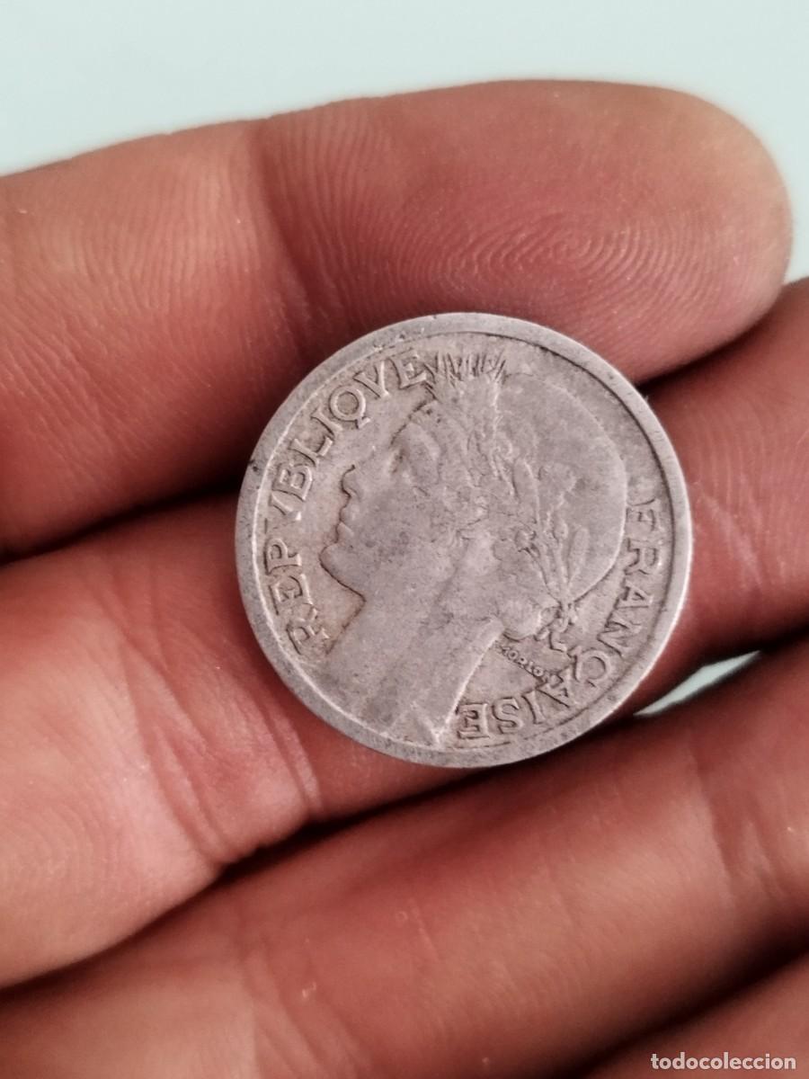 Monedas antiguas de Europa: Moneda francesa de 1 franco a&ntilde;o 1947. Francia.
