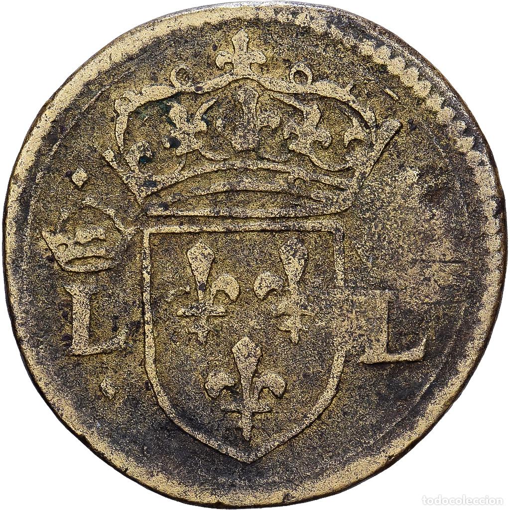 Monedas antiguas de Europa: [#1214675] Francia, Louis XIII, 1/2 Teston, Poids Mon&eacute;taire, Lat&oacute;n, BC+