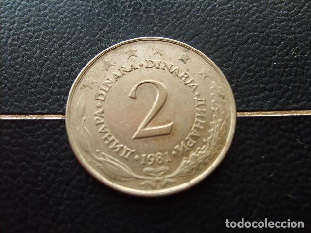 Moedas antigas da Europa: YUGOSLAVIA 2 DINARA 1981