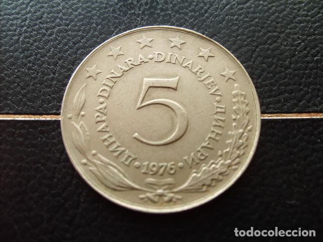 Monedas antiguas de Europa: YUGOSLAVIA 5 DINARA 1976