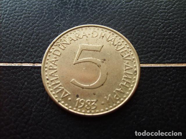 Monedas antiguas de Europa: YUGOSLAVIA 5 DINARA 1983