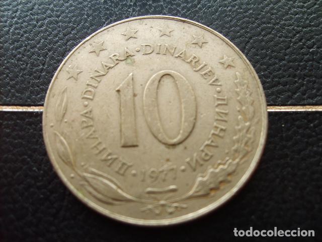 Moedas antigas da Europa: YUGOSLAVIA 10 DINARA 1977
