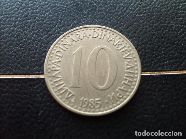 Moedas antigas da Europa: YUGOSLAVIA 10 DINARA 1985