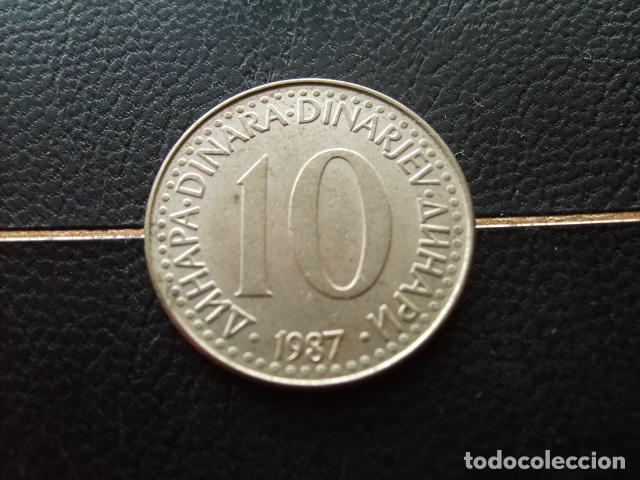 Monedas antiguas de Europa: YUGOSLAVIA 10 DINARA 1987