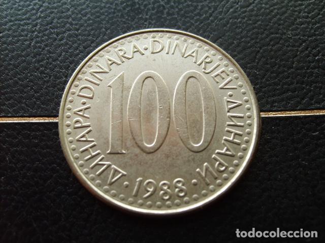 Monedas antiguas de Europa: YUGOSLAVIA 100 DINARA 1988