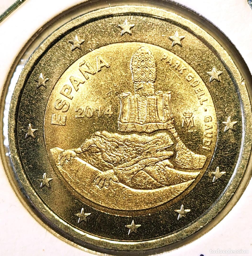 Monedas antiguas de Europa: ESPA&Ntilde;A (1999-) - 2 EUROS 2014 - UNESCO-PARQUE GUELL - A - 8,50 GR. BIMETALICA - DIAMETRO 25,75 mm