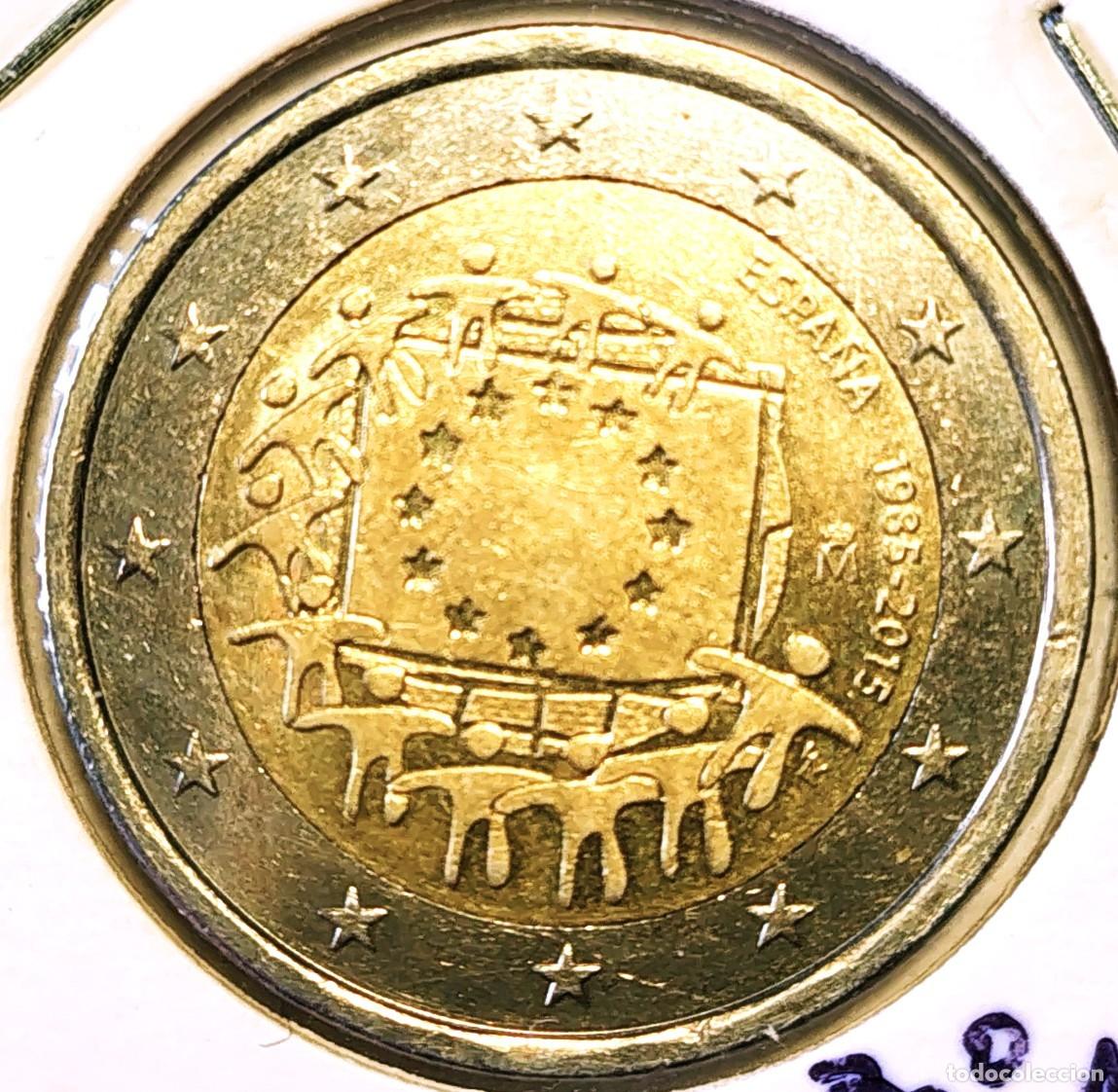 Monedas antiguas de Europa: ESPA&Ntilde;A (1999-) - 2 EUROS 2015 - 30&deg; ANIVERSARIO-BANDERA DE LA UNION EUROPEA - A - 8,50 GR. BIMETALIC