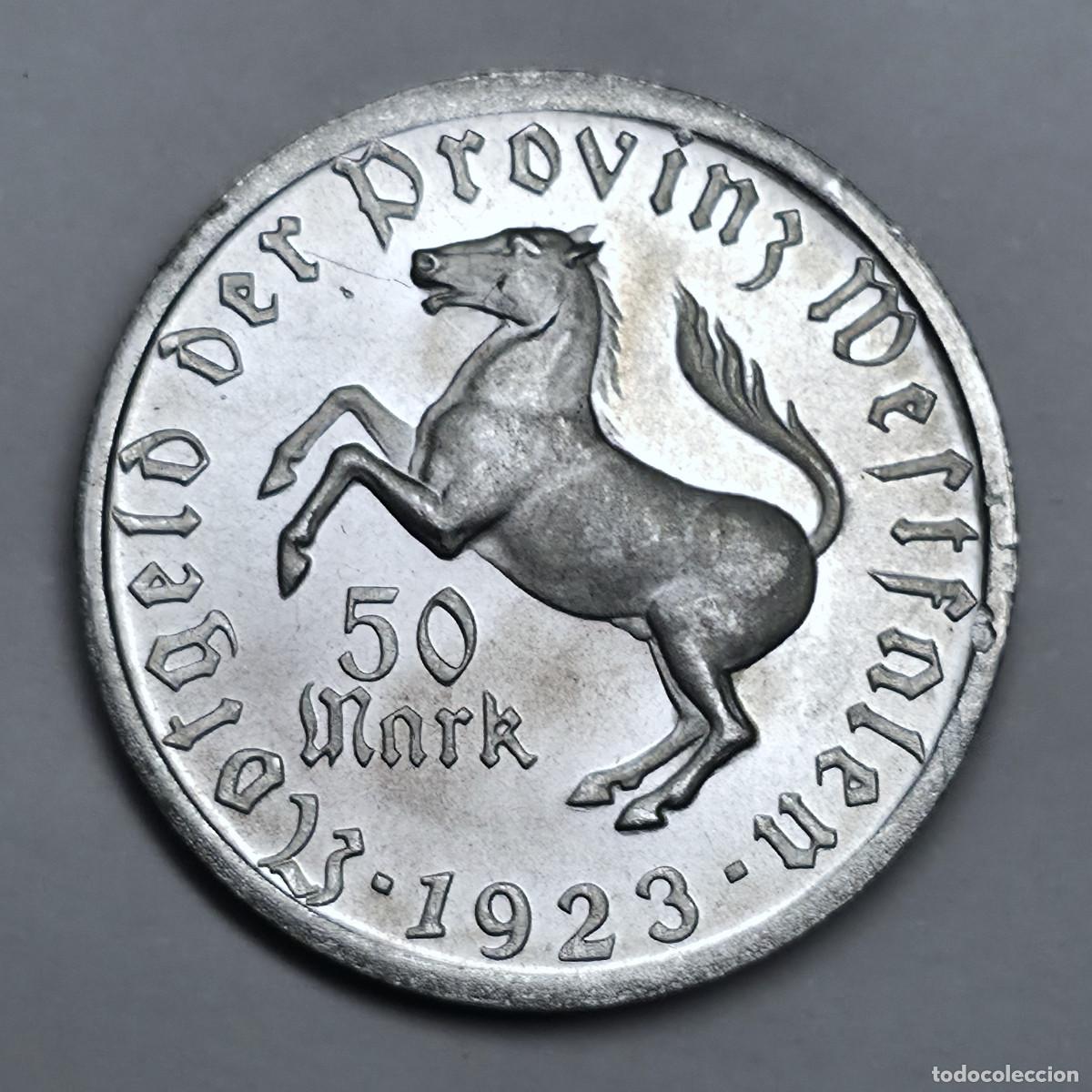 Monedas antiguas de Europa: MONEDA ALEMANIA - Westfalen (REP&Uacute;BLICA WESTFALIA) - 50 MARK 1923 SC-