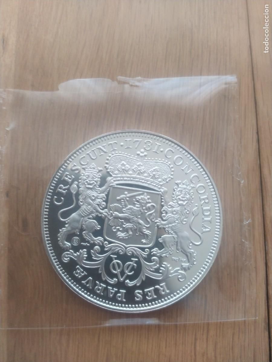 Monedas antiguas de Europa: REPLICA DUKATON PAISES BAJOS 1731.VOC. 45MM,PLATA. COMPA&Ntilde;IA HOLANDESA DE LAS INDIAS ORIENTALES.