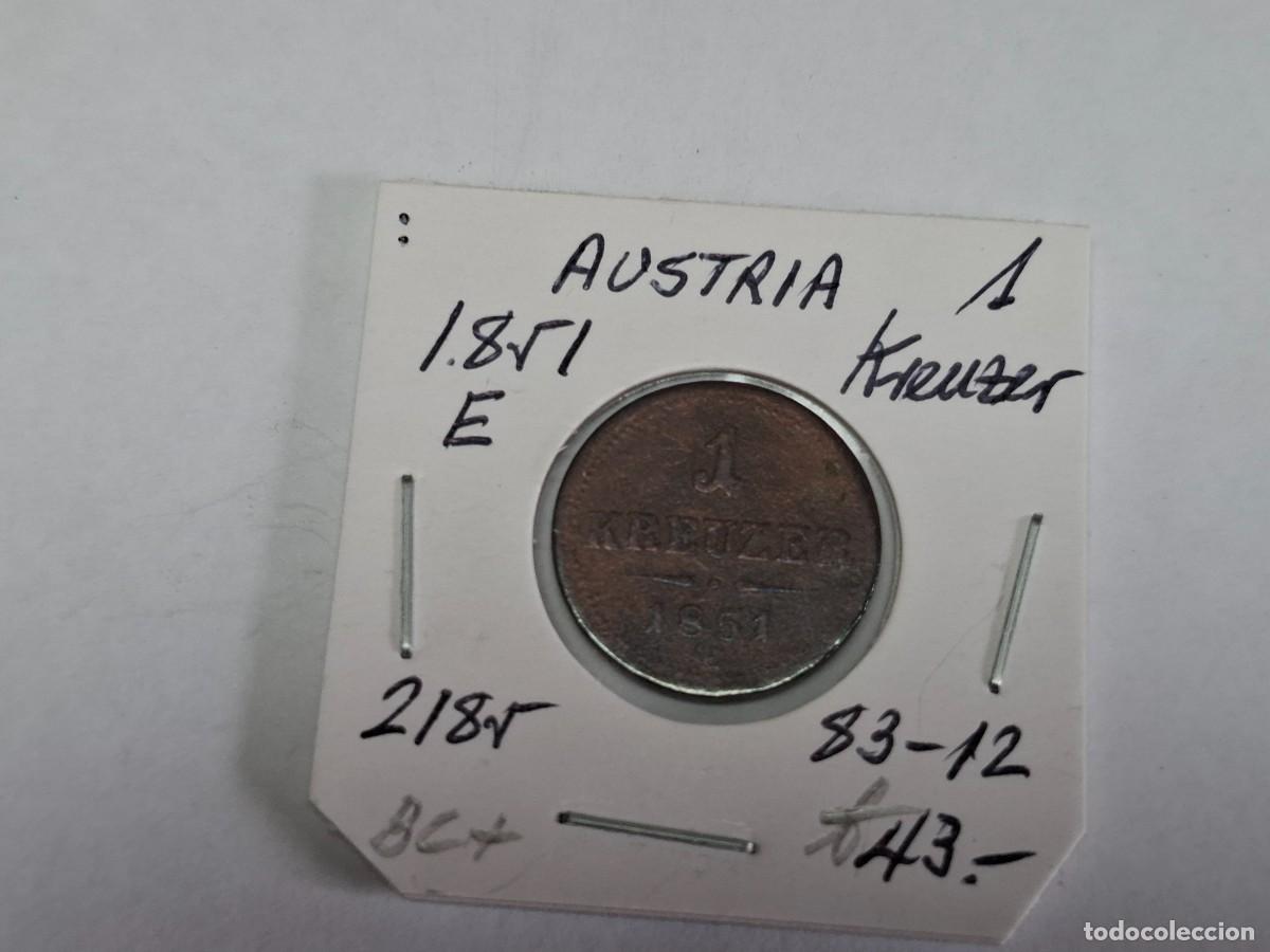 Monedas antiguas de Europa: 1 KREUZER de 1851 E KM 2185 AUSTRIA en BC+