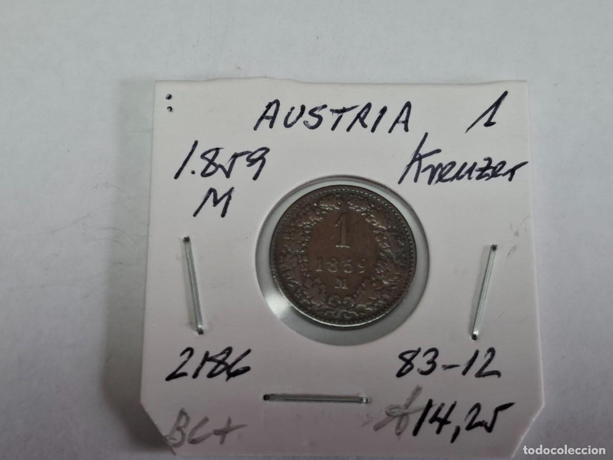 Monedas antiguas de Europa: 1 KREUZER de 1859 M KM 2186 AUSTRIA en BC+