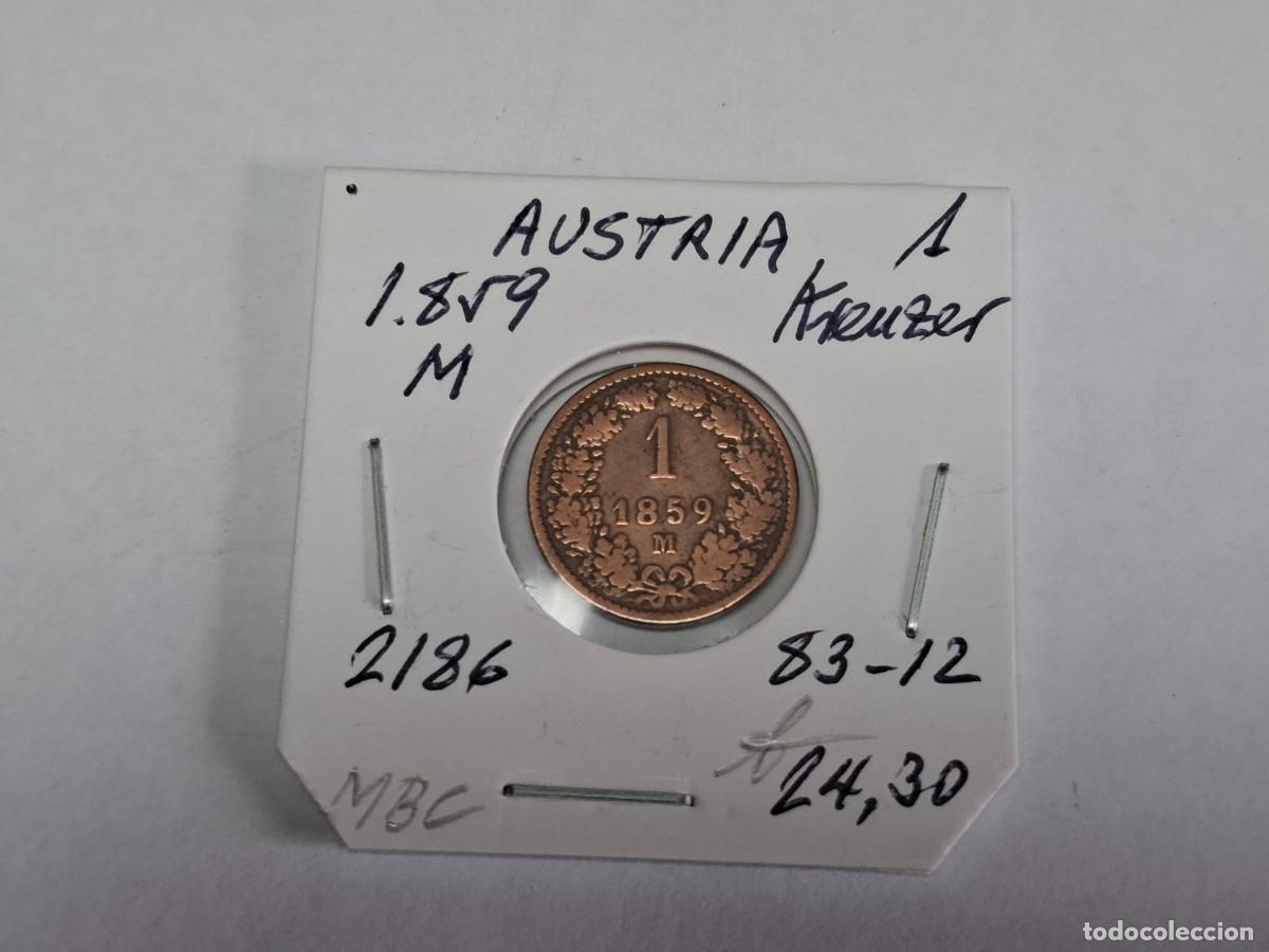 Monedas antiguas de Europa: 1 KREUZER de 1859 M KM 2186 AUSTRIA en MBC