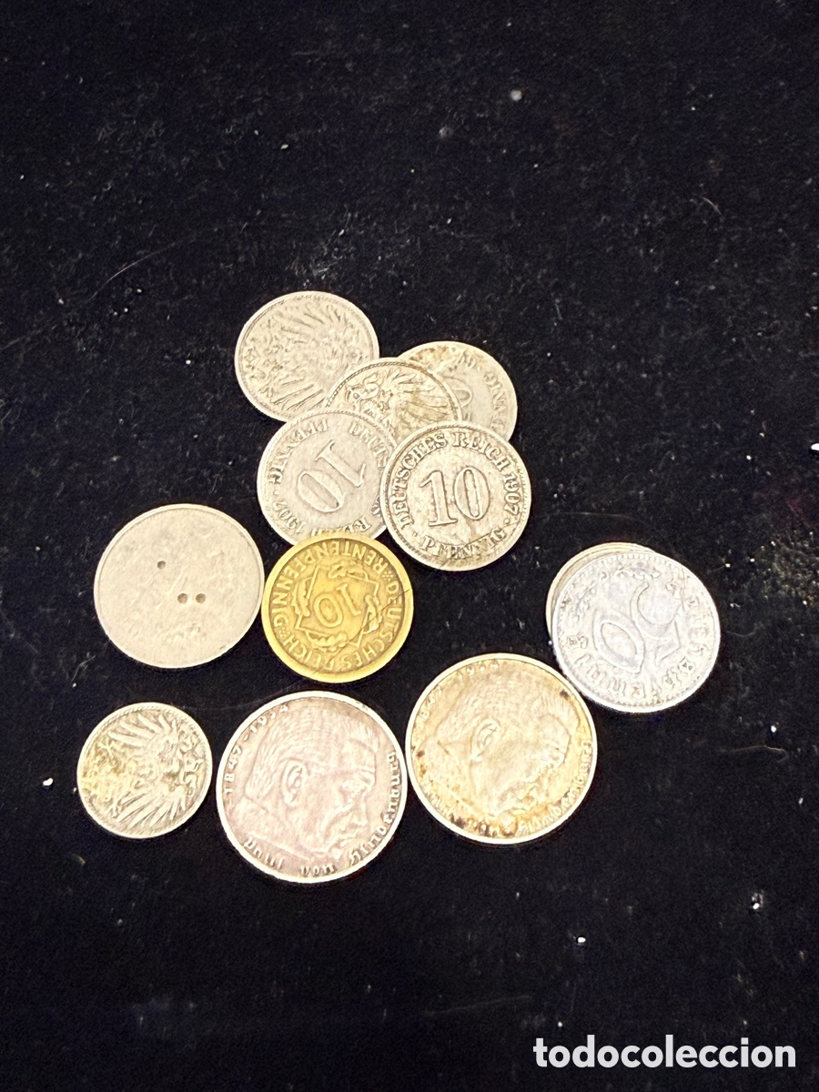 Monedas antiguas de Europa: Lote de monedas alemanas, por clasificar