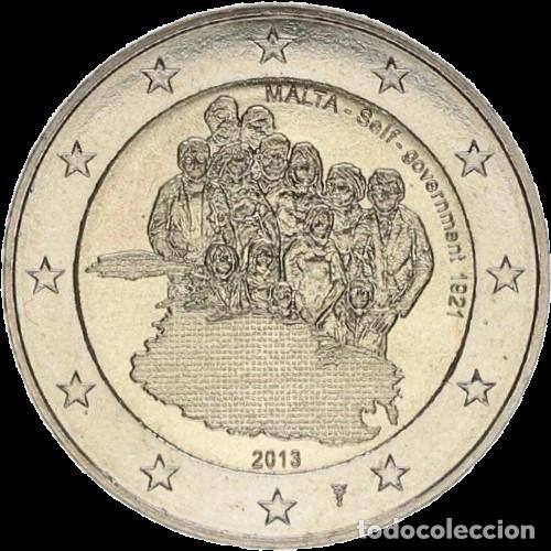 Moedas antigas da Europa: 2 euros MALTA 2013 mintmark