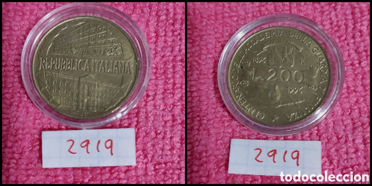 Monedas antiguas de Europa: 200 liras italianas a&ntilde;o 1996