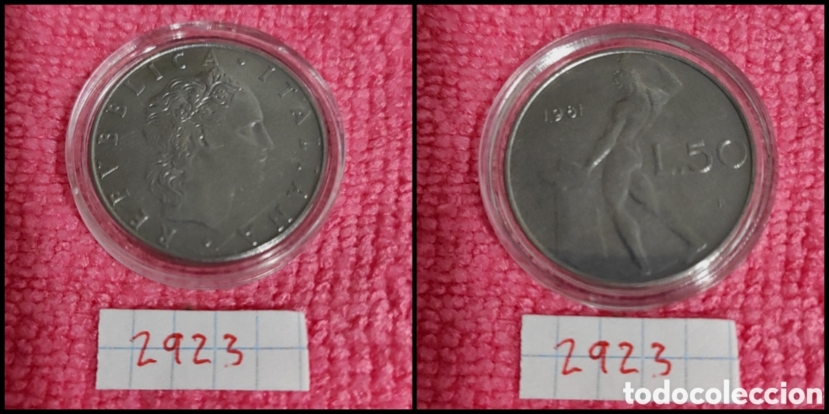 Monedas antiguas de Europa: 50 liras italianas a&ntilde;o 1981