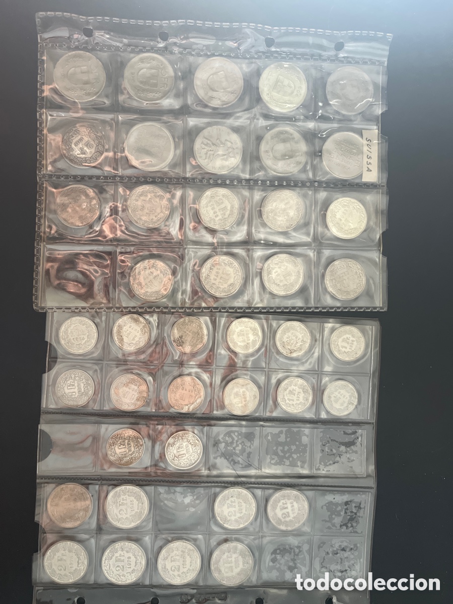 Monedas antiguas de Europa: Lote 41 monedas Confederatio Helvetica estuche