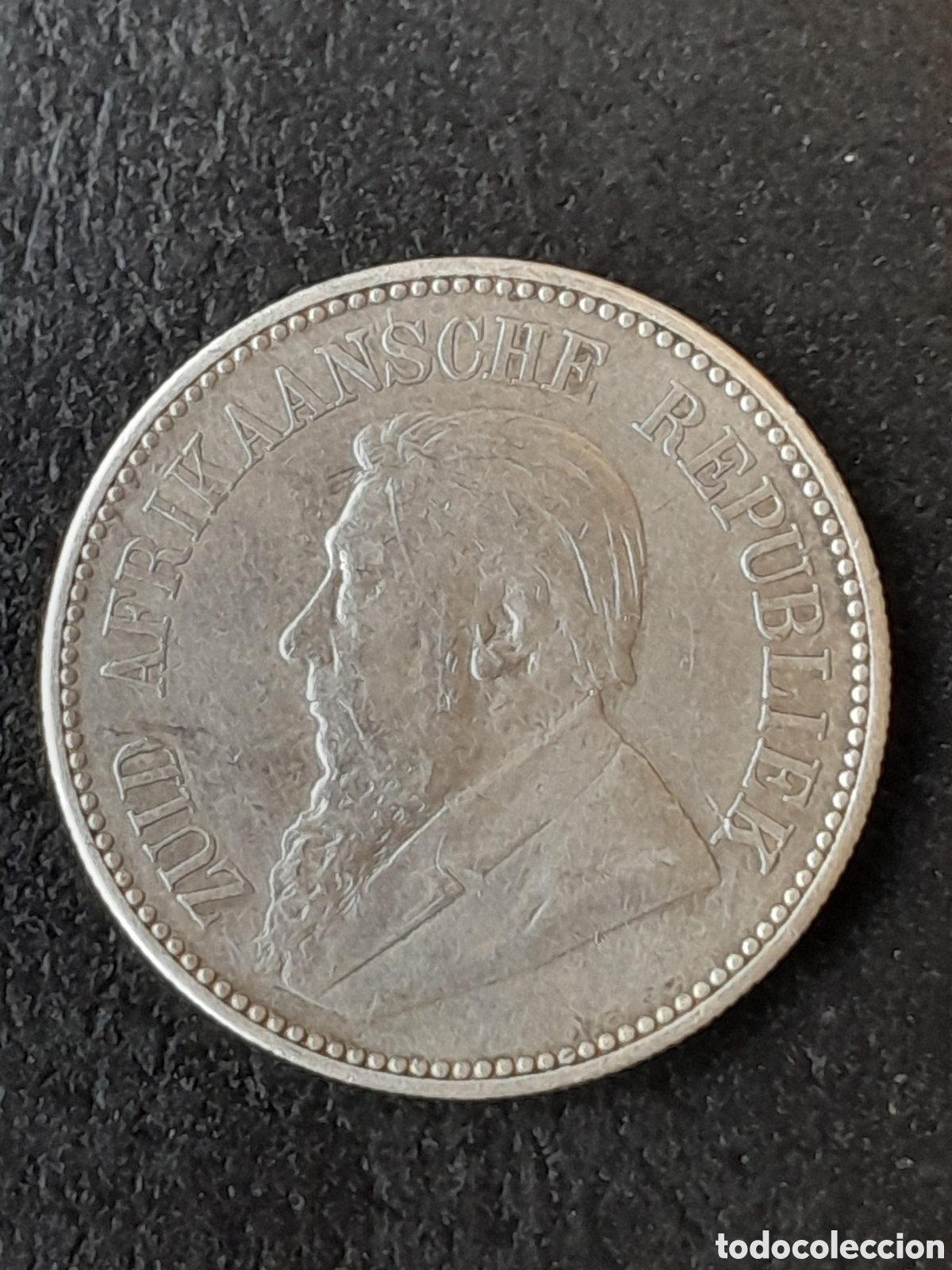 Moedas antigas da Europa: Moneda Plata 2 1/2 Shillings 1896 ZAR Paul Kruger / Pi&egrave;ce Argent