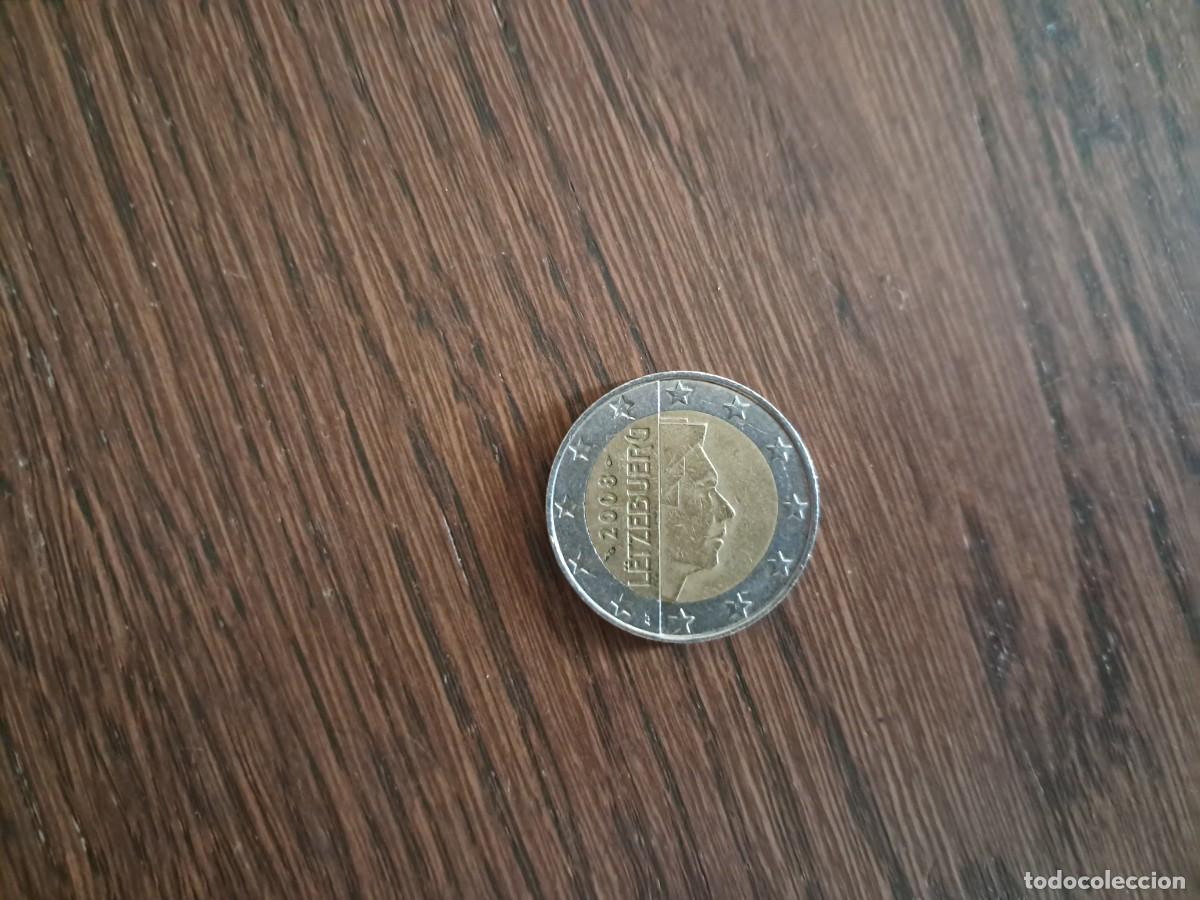 Monedas antiguas de Europa: moneda de 2 euros de Luxemburgo, a&ntilde;o 2008.