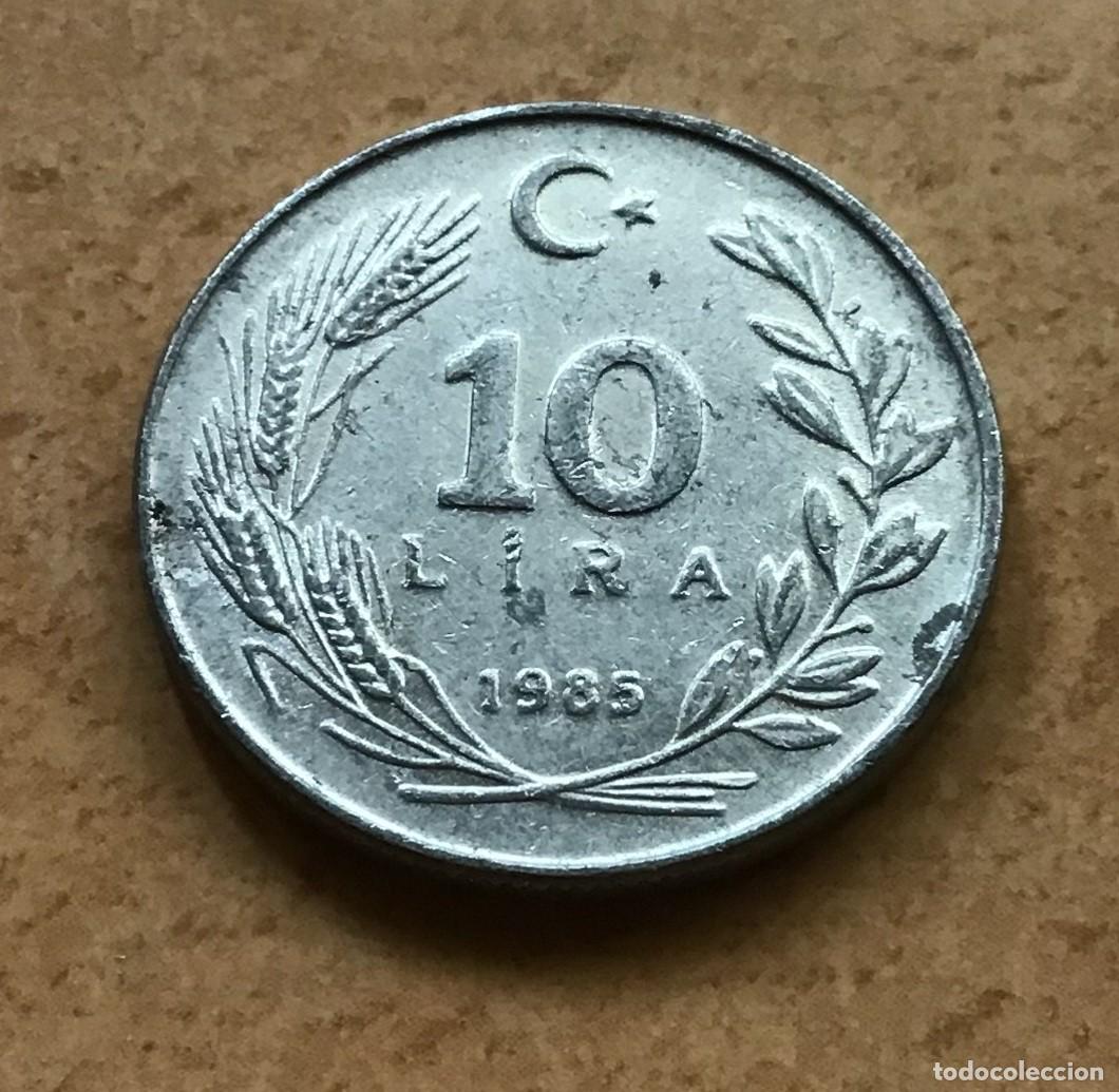 Monedas antiguas de Europa: 10 liras de Turqu&iacute;a. A&ntilde;o 1985