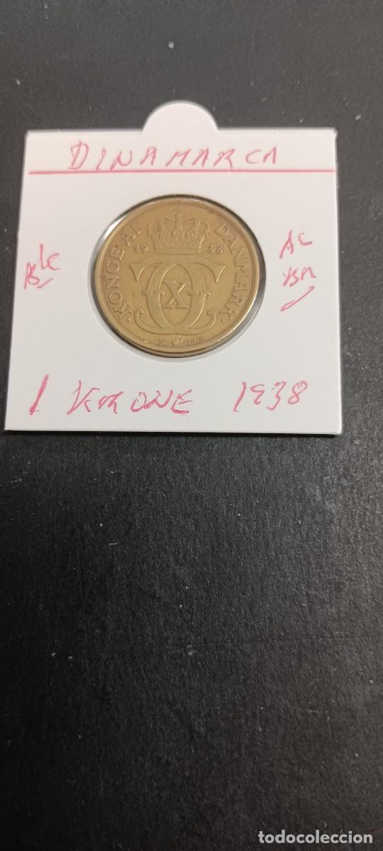 Monedas antiguas de Europa: DINAMARCA 1 KRONE 1938 BC KM=824.2 (ALUMINIO-BRONCE)