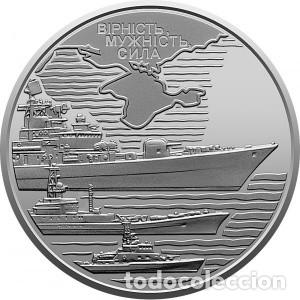Monedas antiguas de Europa: Ucrania (Ukrania), 10 Grivnas &rdquo;Fuerzas Navales&rdquo; UC#497./ Nueva, sin circular.