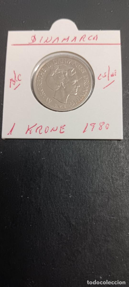 Monedas antiguas de Europa: DINAMARCA 1 KRONE 1980 BC KM=862.2 (CUPRONIQUEL)