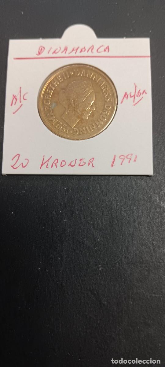 Monedas antiguas de Europa: DINAMARCA 20 KRONER 1991 BC KM=871 (ALUMINIO-BRONCE)