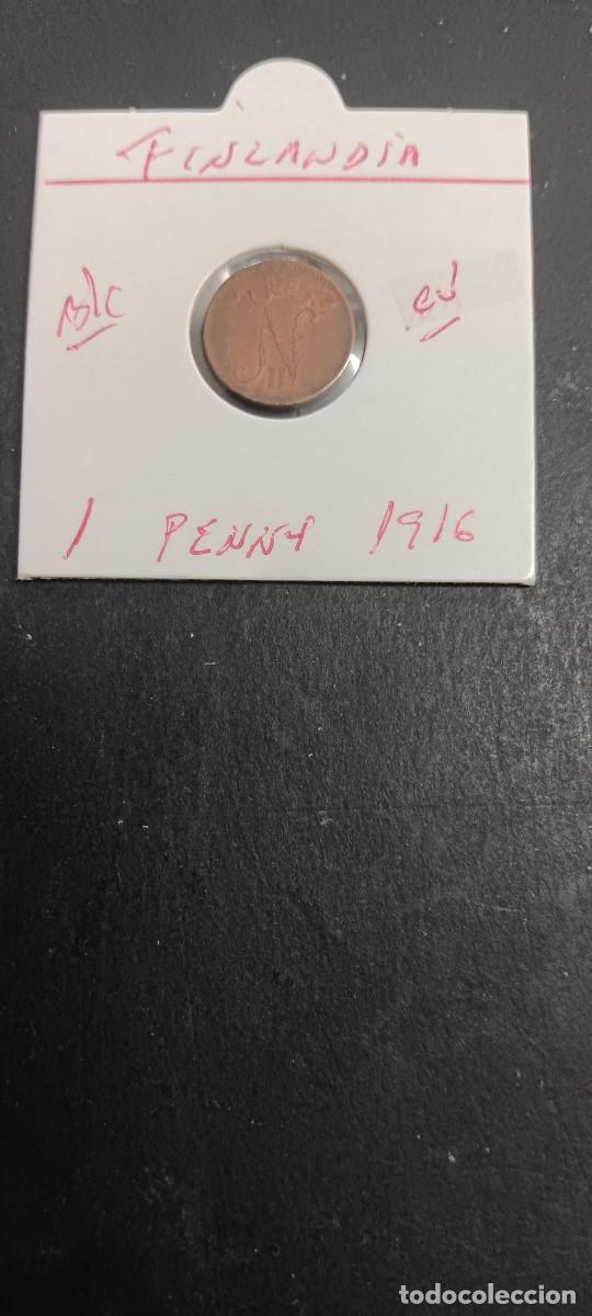Monedas antiguas de Europa: FINLANDIA 1 PENNY 1916 BC KM=13 (COBRE) NICOLAS II