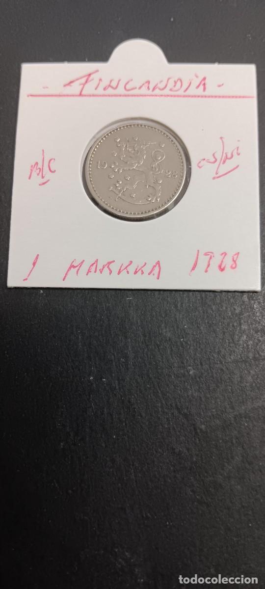 Old Coins of Europe: FINLANDIA 1 MARKKA 1928 BC KM=30 (COBRE-NIQUEL)