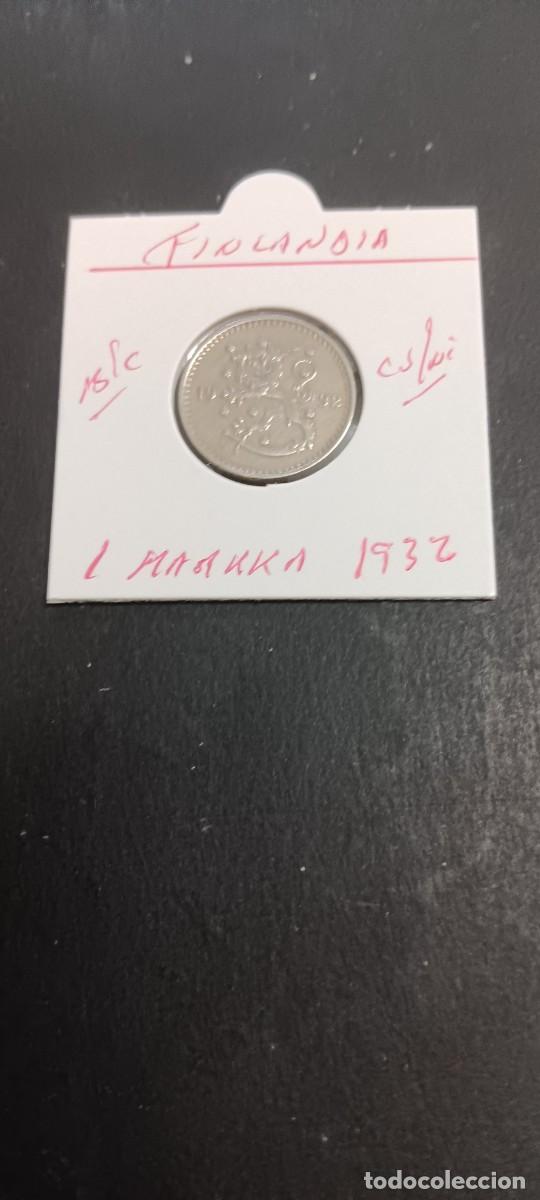 Monedas antiguas de Europa: FINLANDIA 1 MARKKA 1932 BC KM=30 (COBRE-NIQUEL)