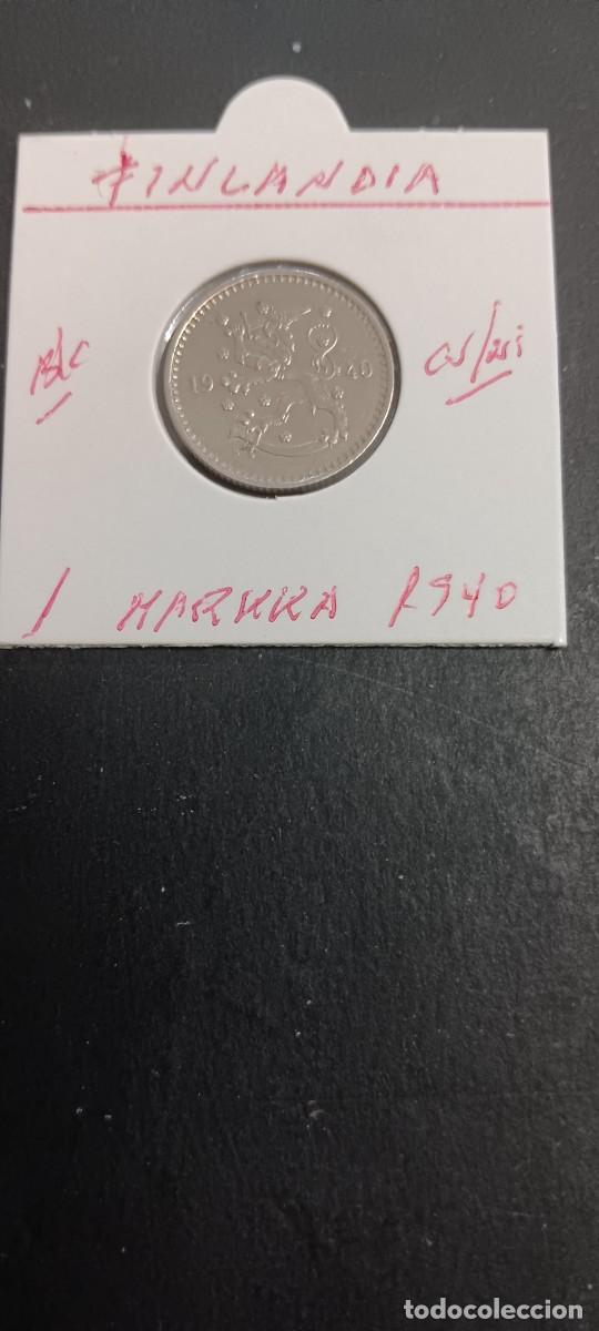 Monedas antiguas de Europa: FINLANDIA 1 MARKKA 1940 BC KM=30 (COBRE-NIQUEL)