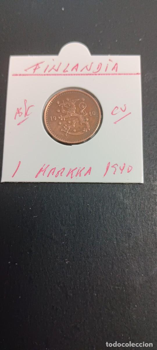 Monedas antiguas de Europa: FINLANDIA 1 MARKKA 1940 BC KM=30a (COBRE)