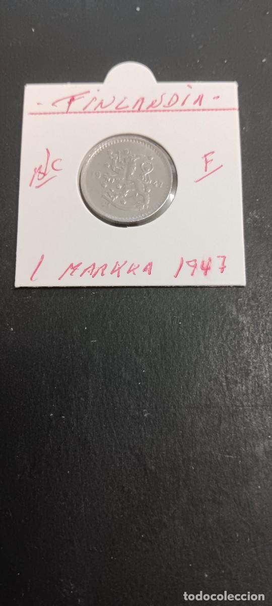 Monedas antiguas de Europa: FINLANDIA 1 MARKKA 1947 BC KM=30b (HIERRO)