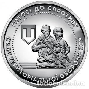Monedas antiguas de Europa: Ucrania (Ukrania), 10 Grivnas 2022 &rdquo;Defensas Territoriales&rdquo; UC#101./ Nueva, sin circular.